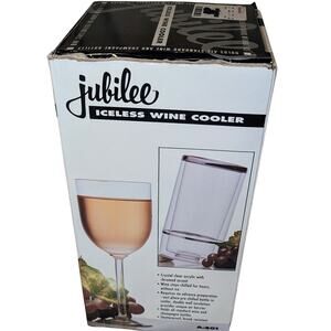 NIB Prodyne Jubilee Iceless Clear Acrylic Wine Cooler Shatterproof Standard Size